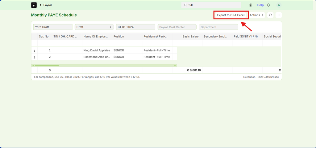 Export Monthly PAYE schedule - Cover Image